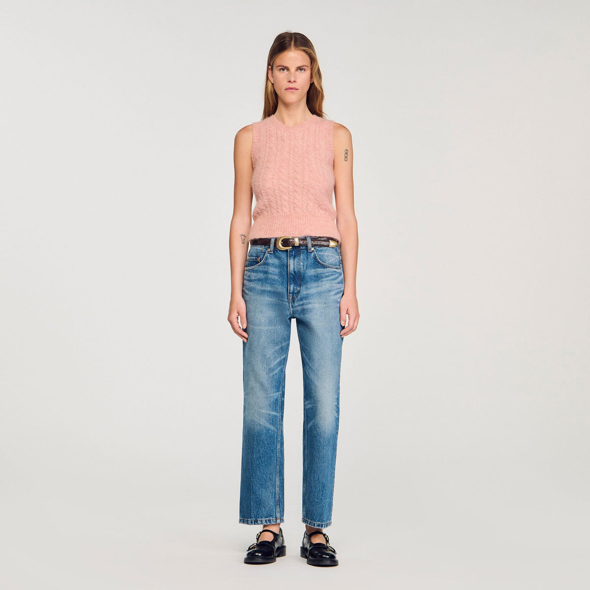 Twisted sleeveless sweater | Sandro
