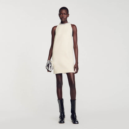 Dress with jewelry collar | Sandro