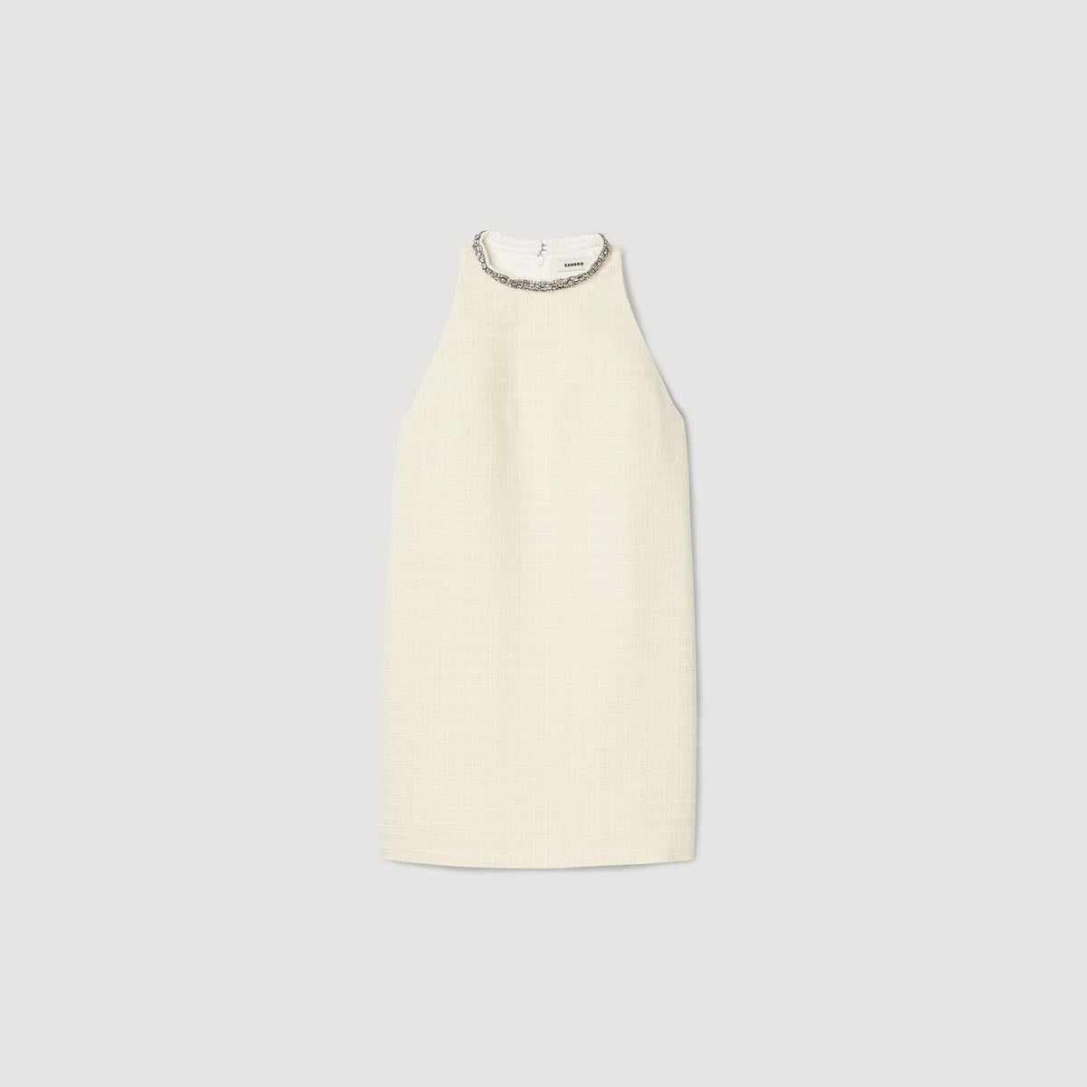 Dress with jewelry collar | Sandro