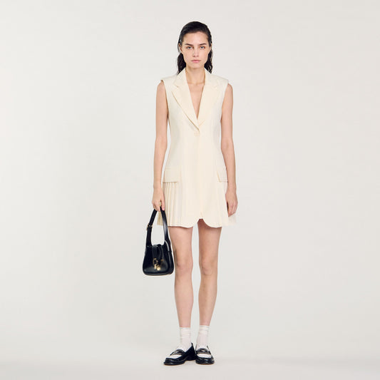 Mini pleated suit dress | Sandro