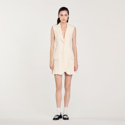 Mini pleated suit dress | Sandro
