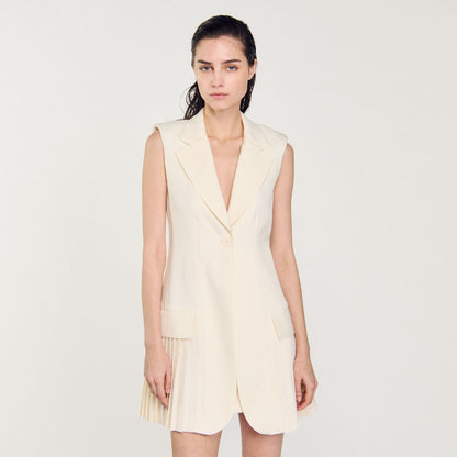 Mini pleated suit dress | Sandro