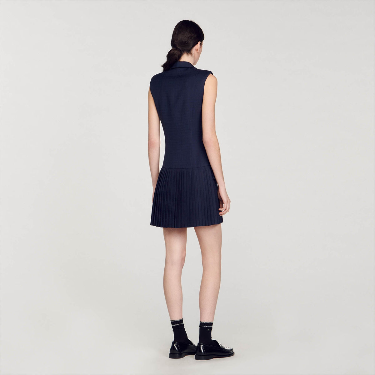 Mini pleated suit dress | Sandro