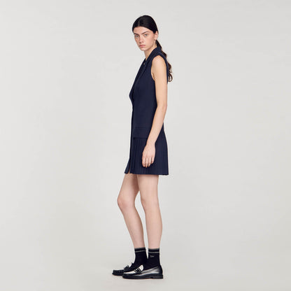 Mini pleated suit dress | Sandro