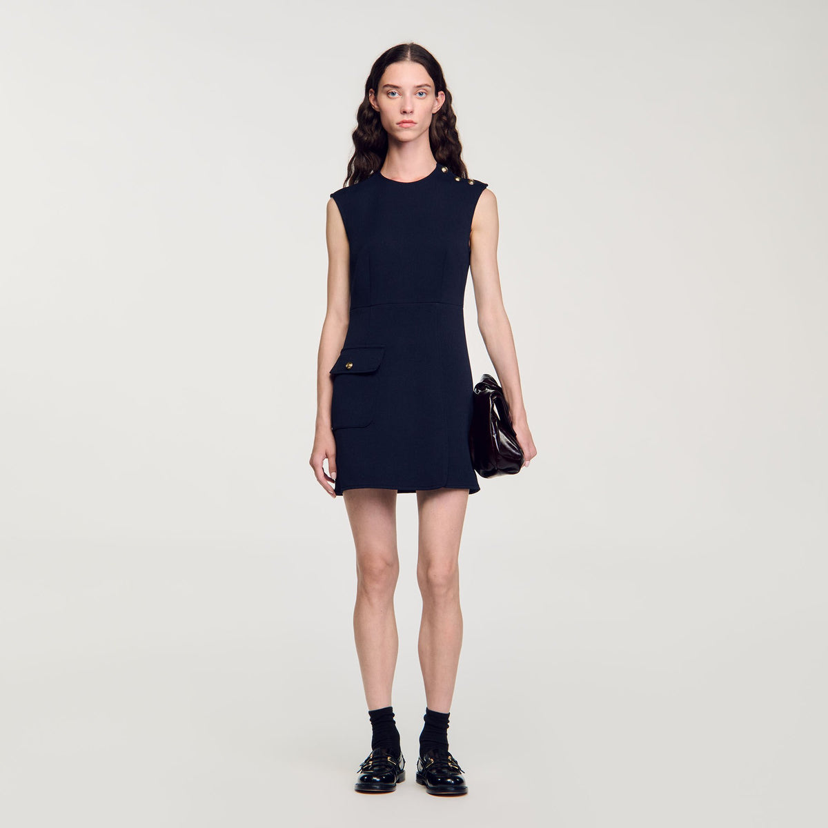 Mini dress with buttons | Sandro
