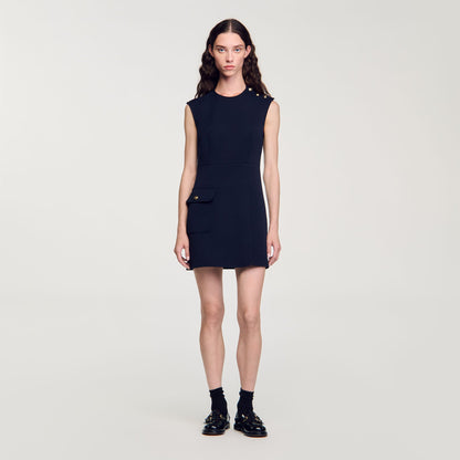 Mini dress with buttons | Sandro