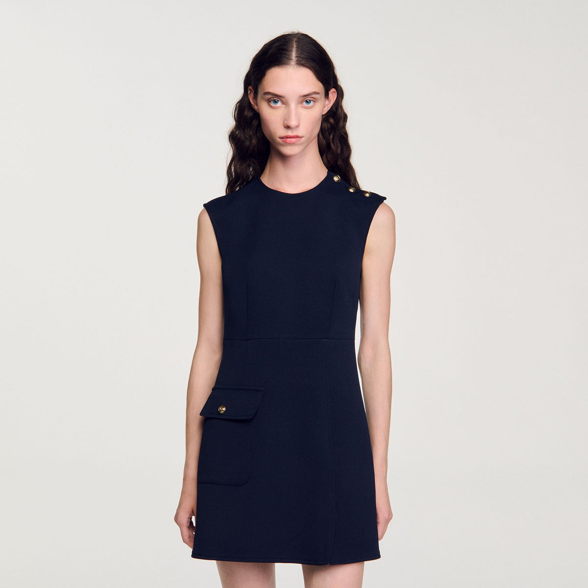 Mini dress with buttons | Sandro