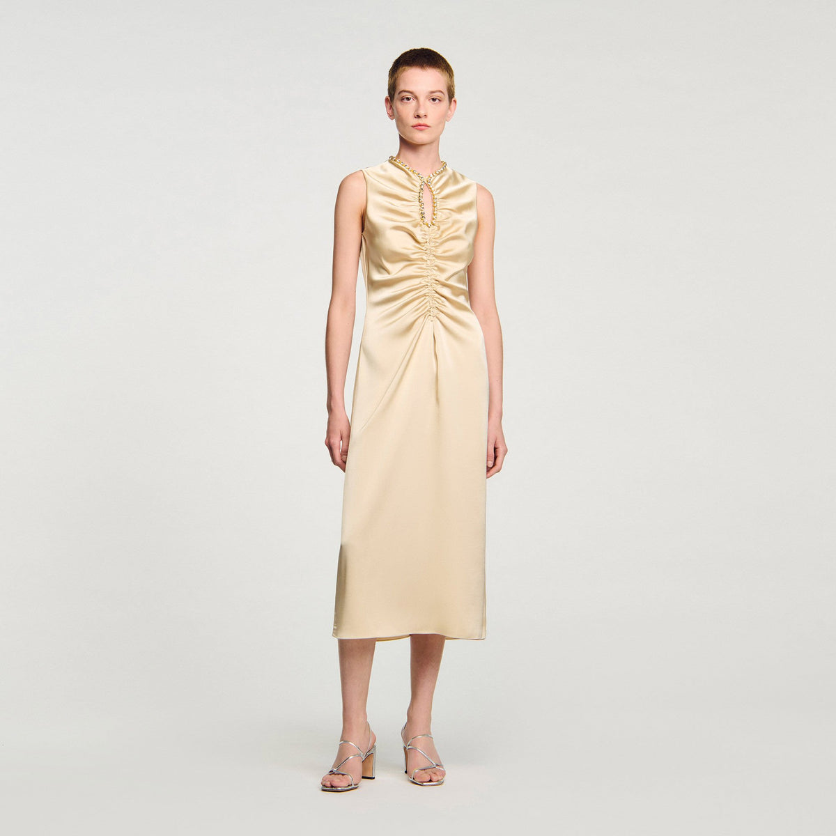 Rhinestone midi dress | Sandro