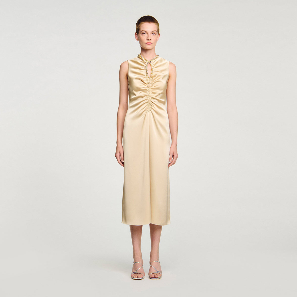 Rhinestone midi dress | Sandro