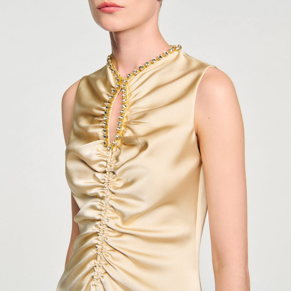 Rhinestone midi dress | Sandro