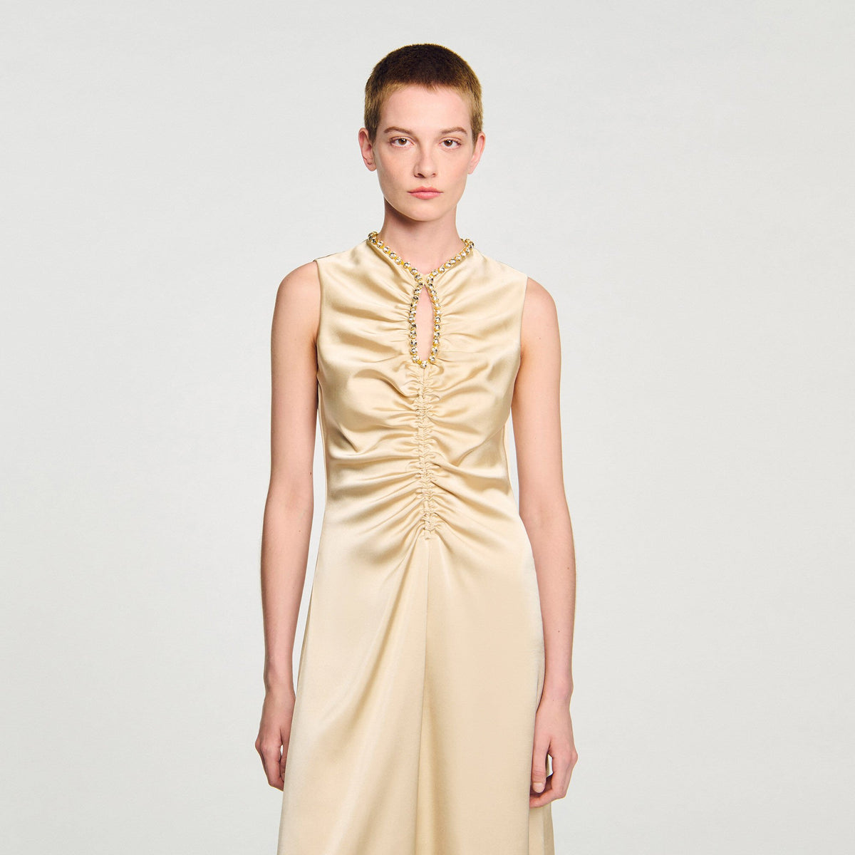 Rhinestone midi dress | Sandro