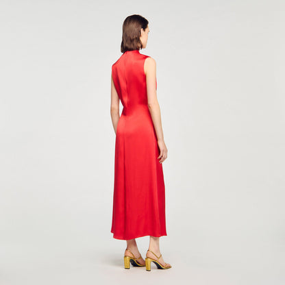 Draped satin-effect dress | Sandro