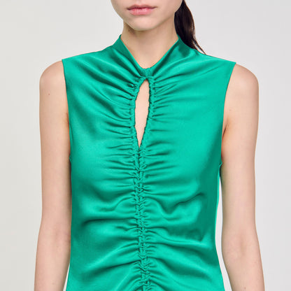 Draped satin-effect dress | Sandro