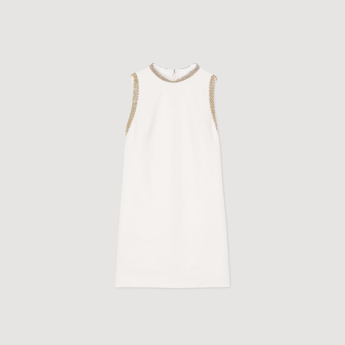 mini dress with rhinestone details | Sandro
