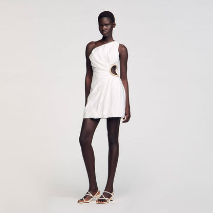 Mini asymmetrical dress | Sandro