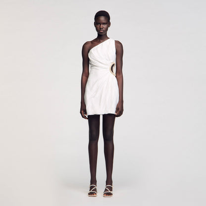Mini asymmetrical dress | Sandro