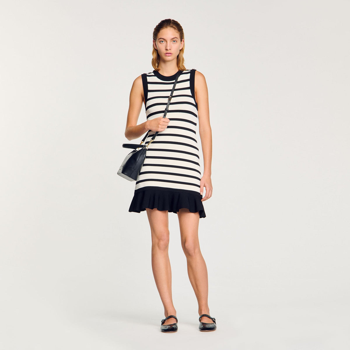 Striped knit mini dress | Sandro