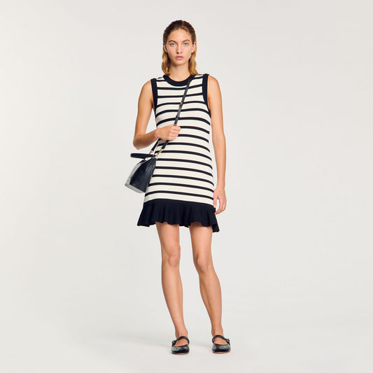 Striped knit mini dress | Sandro