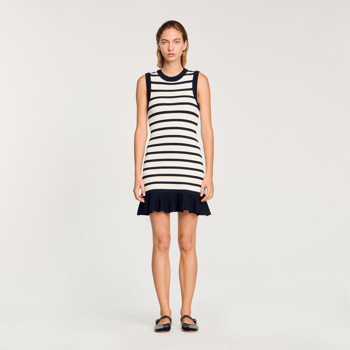 Striped knit mini dress | Sandro