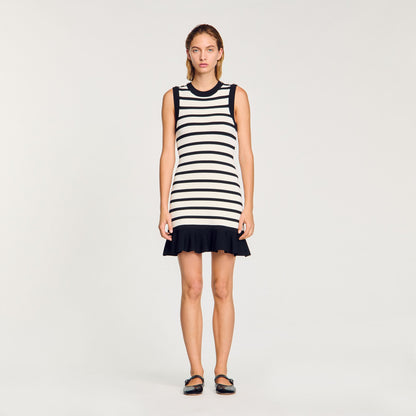 Striped knit mini dress | Sandro