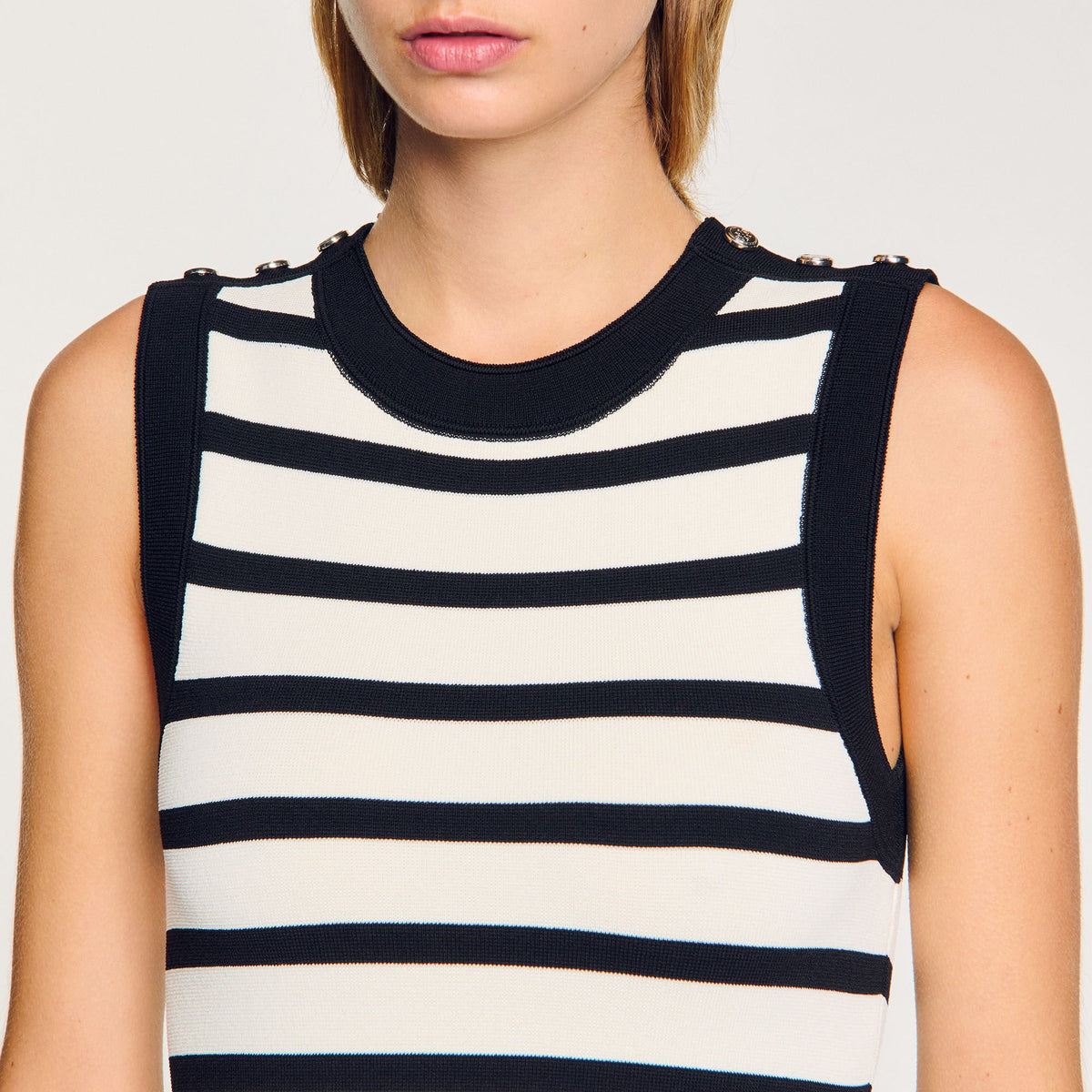 Striped knit mini dress | Sandro
