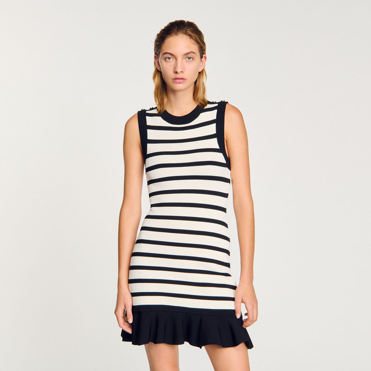 Striped knit mini dress | Sandro