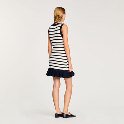 Striped knit mini dress | Sandro
