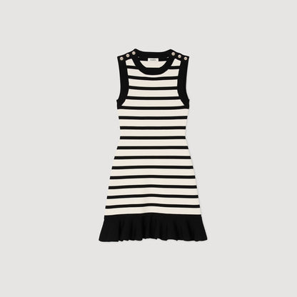 Striped knit mini dress | Sandro