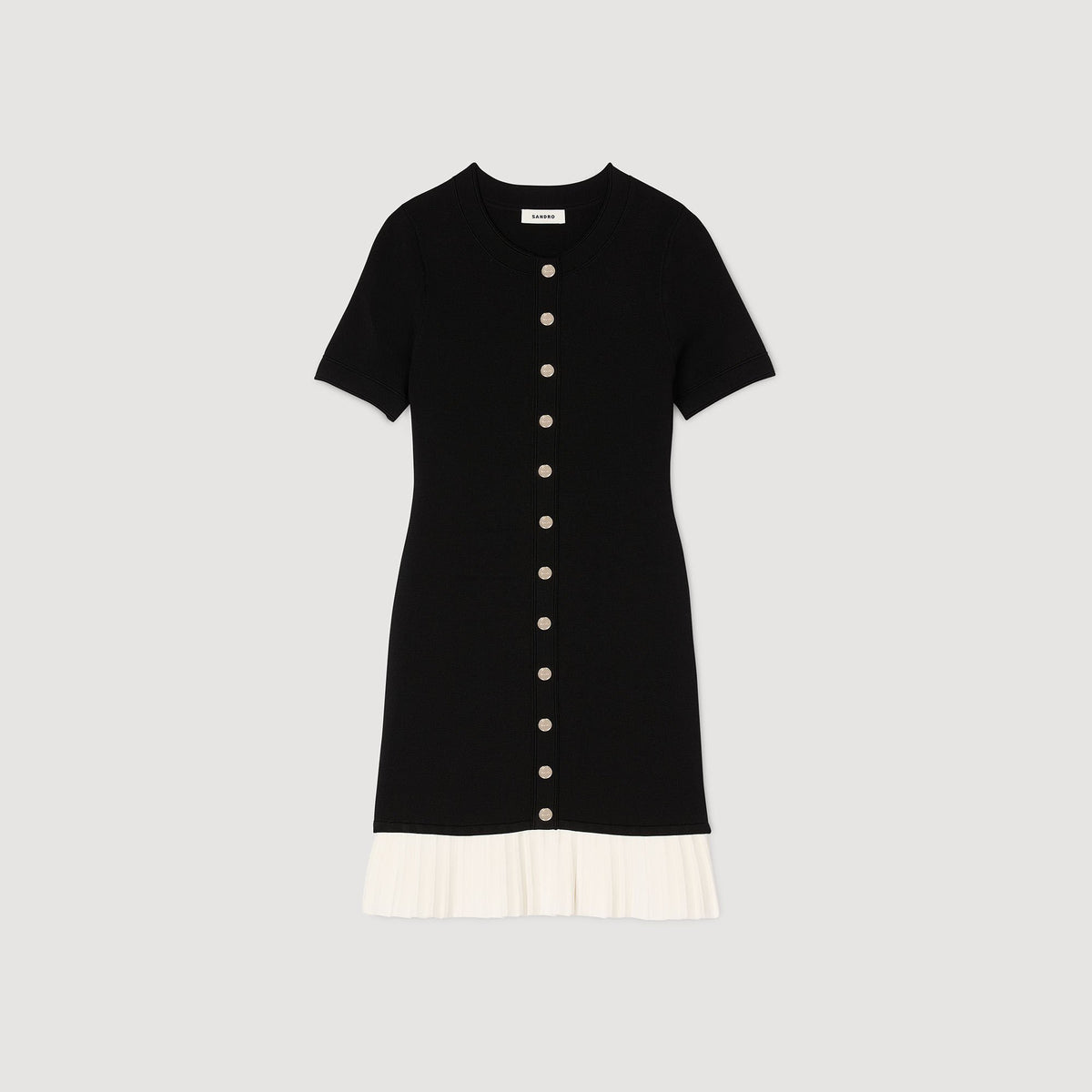 Mini knit dress with ruffle | Sandro
