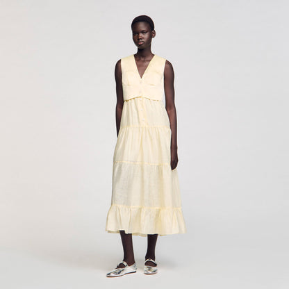 Linen maxi dress | Sandro