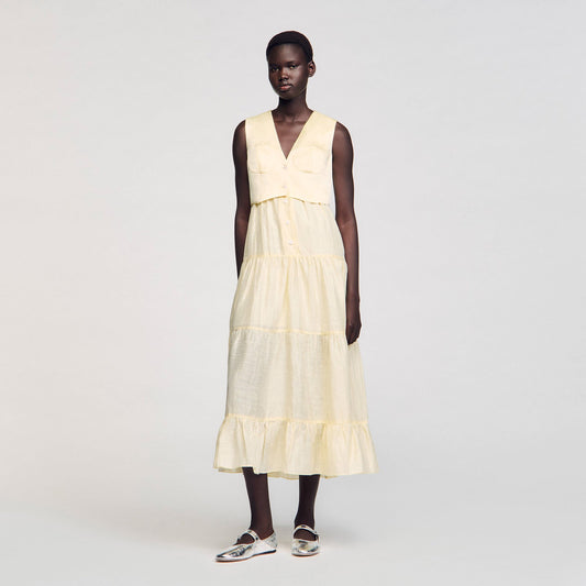 Linen maxi dress | Sandro