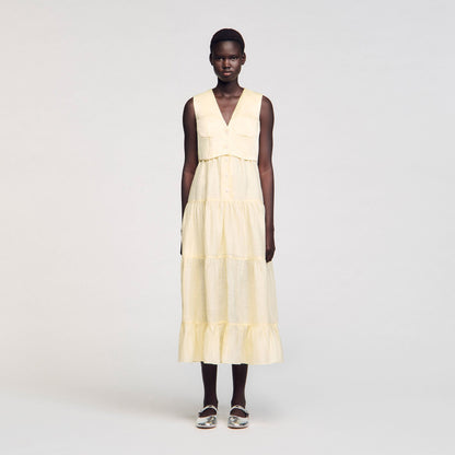 Linen maxi dress | Sandro
