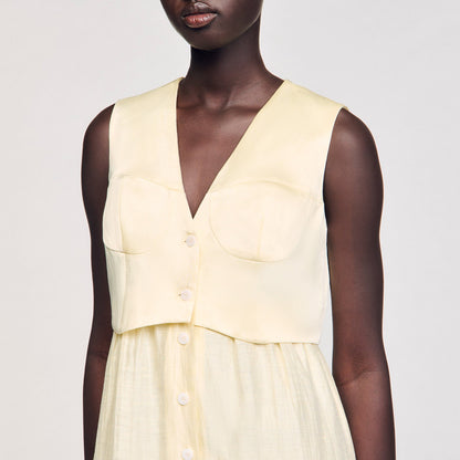 Linen maxi dress | Sandro
