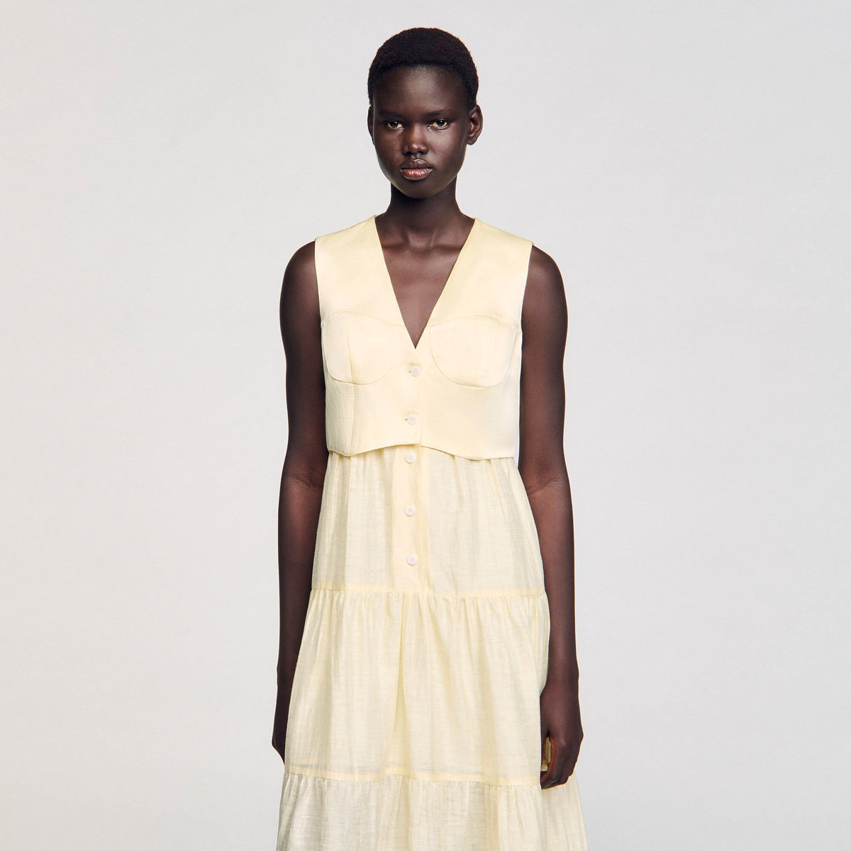 Linen maxi dress | Sandro
