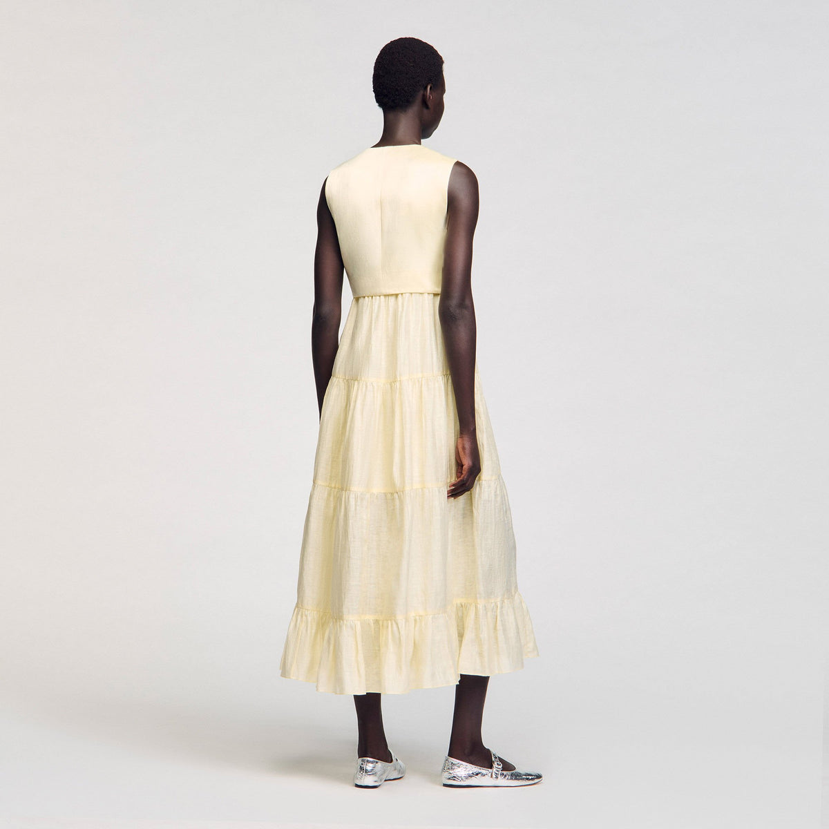 Linen maxi dress | Sandro