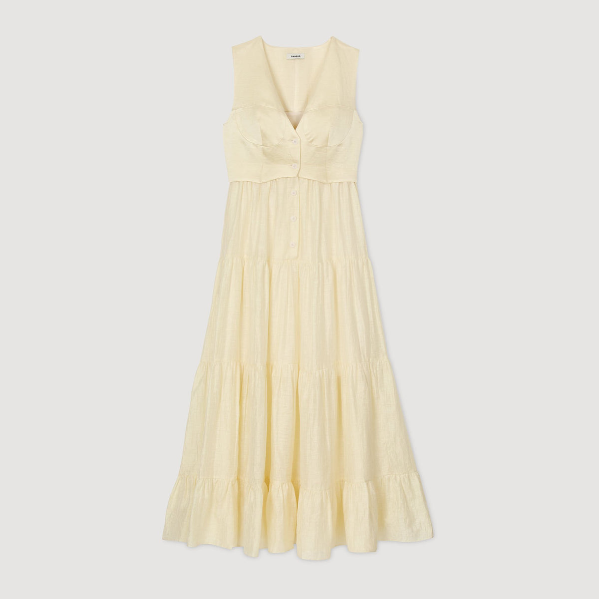 Linen maxi dress | Sandro