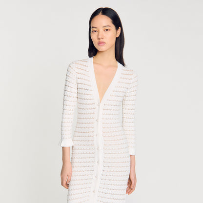 Maxi dress with pearl details | Sandro