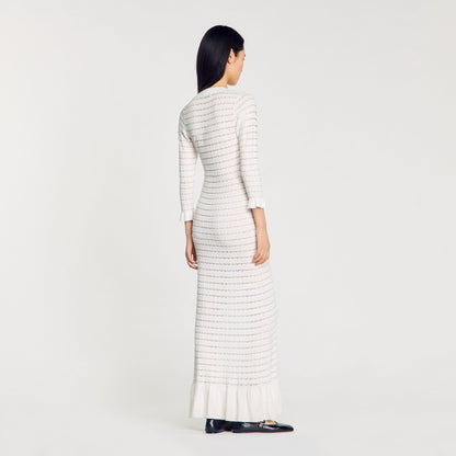 Maxi dress with pearl details | Sandro