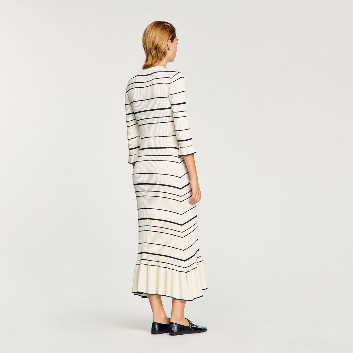 Striped knit maxi dress | Sandro