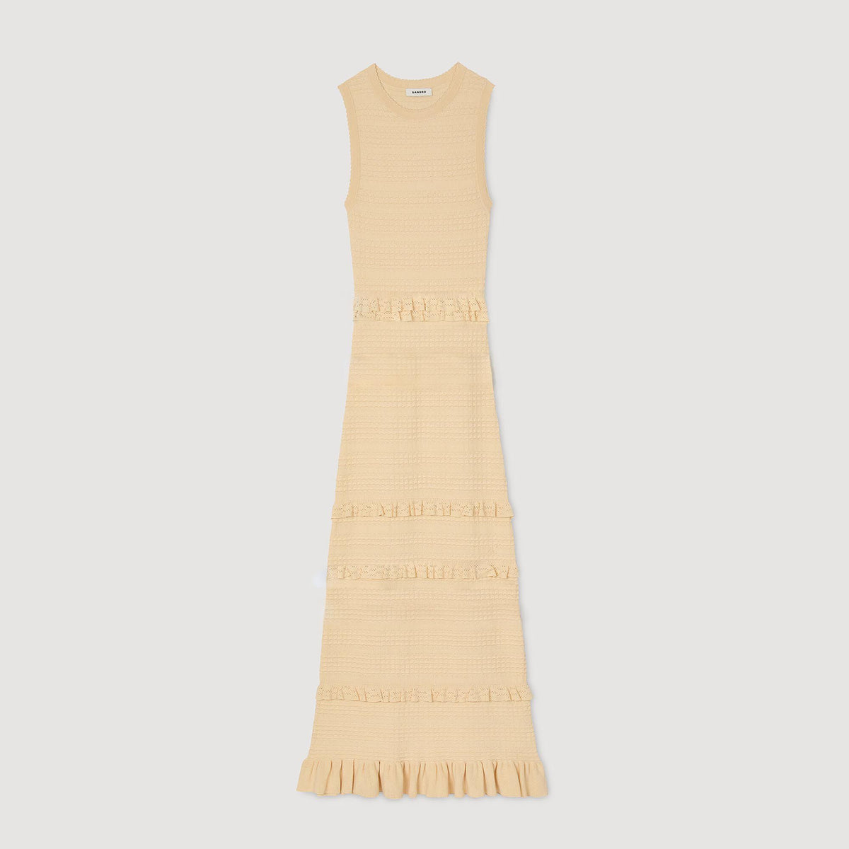 Ruffled knit maxi dress | Sandro