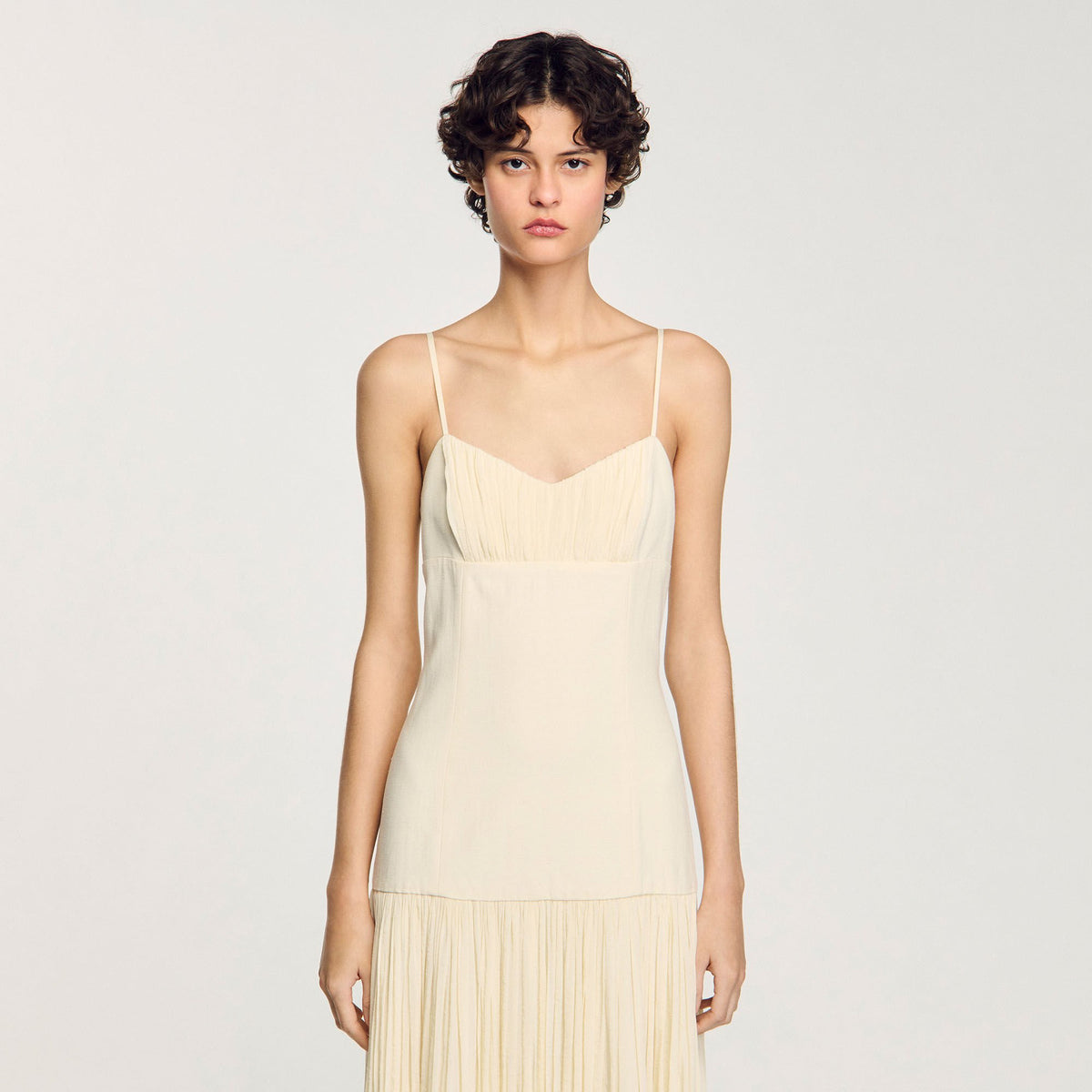 Pleated maxi dress | Sandro