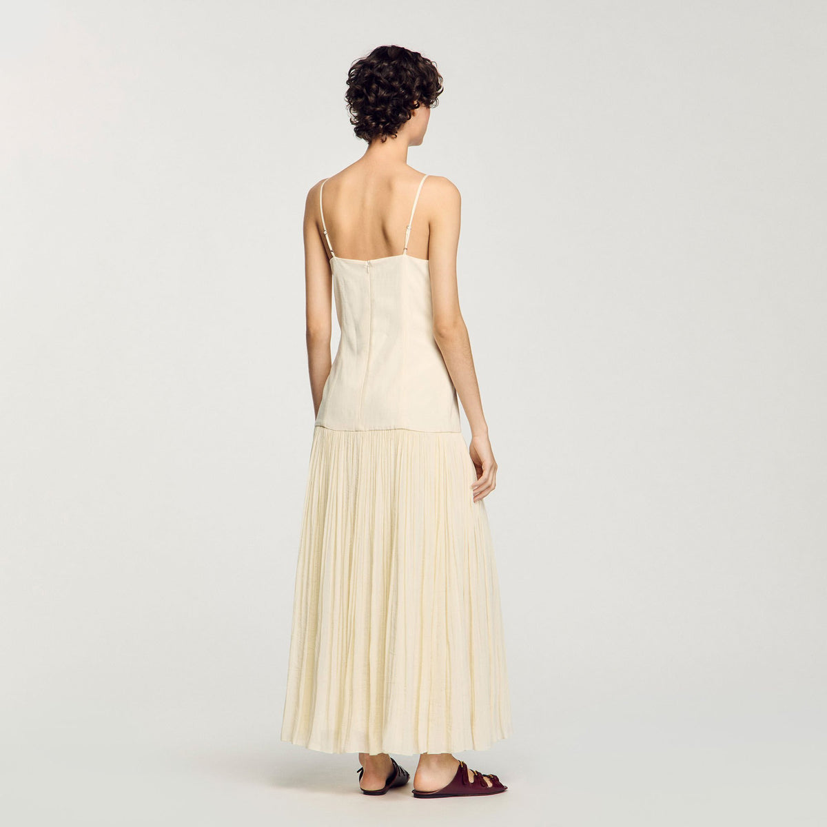 Pleated maxi dress | Sandro