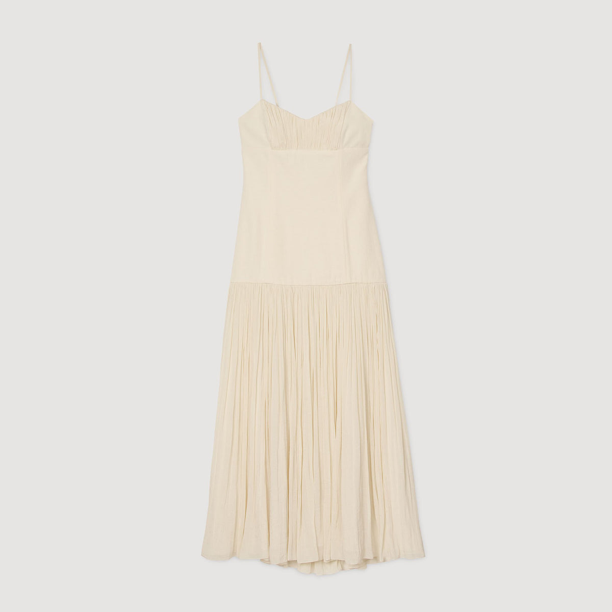 Pleated maxi dress | Sandro