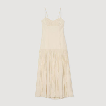 Pleated maxi dress | Sandro