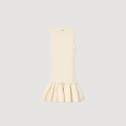Mini knit dress with ruffle | Sandro