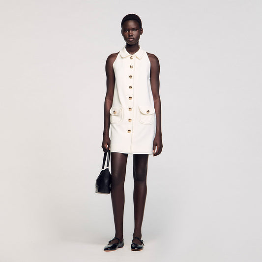 Peter Pan collar mini dress | Sandro