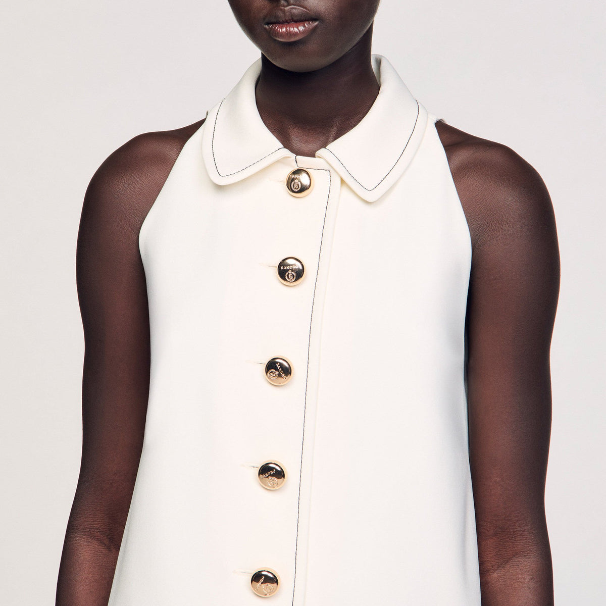 Peter Pan collar mini dress | Sandro