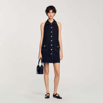 Peter Pan collar mini dress | Sandro