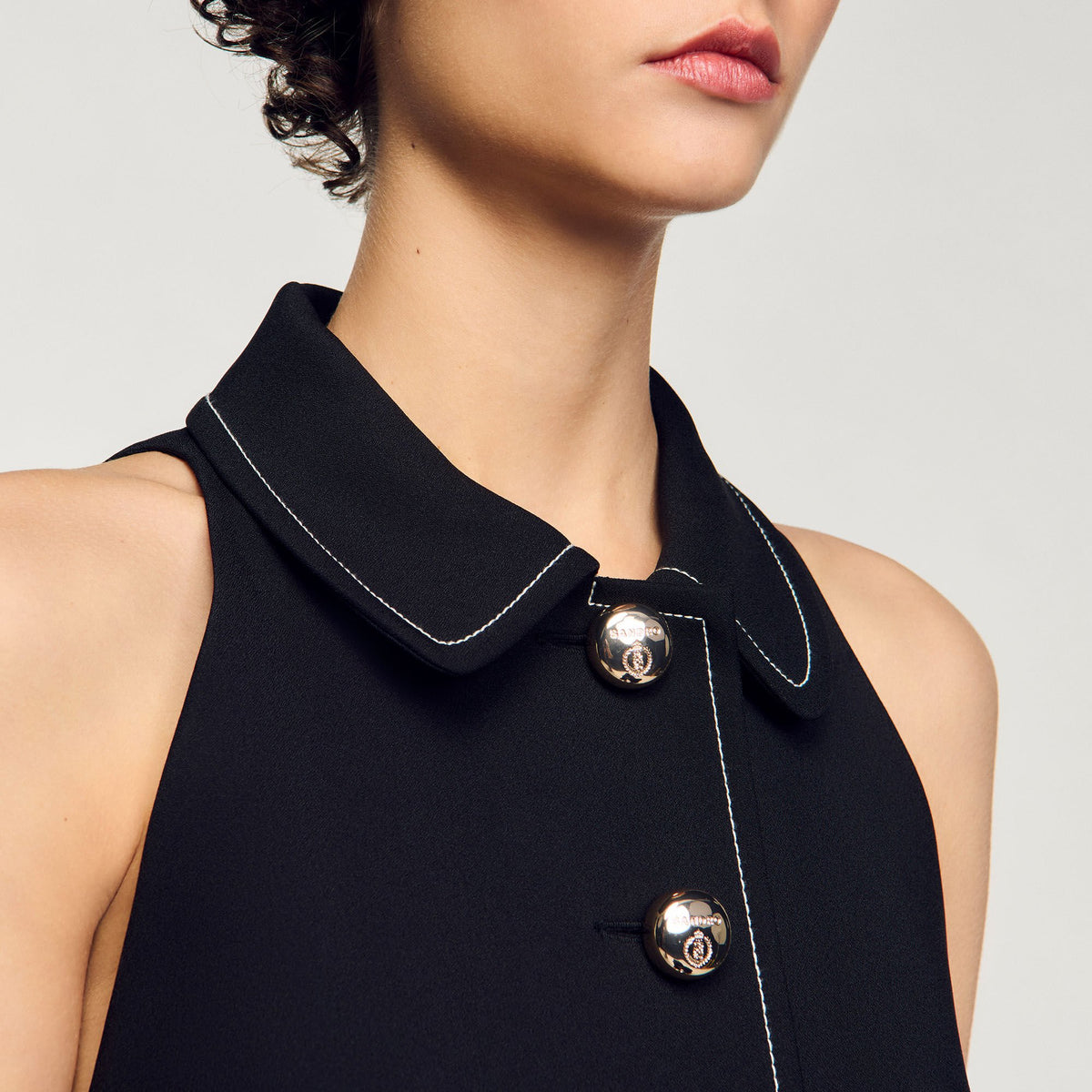 Peter Pan collar mini dress | Sandro