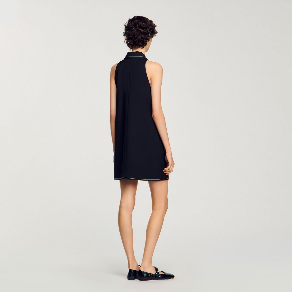 Peter Pan collar mini dress | Sandro